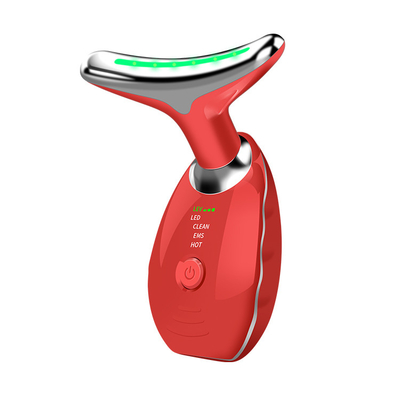 ABS Stainless Steel Face Neck Lifting Massager with LED Therapy and Plugs Type Other