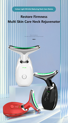 ABS Stainless Steel Face Neck Lifting Massager with LED Therapy and Plugs Type Other
