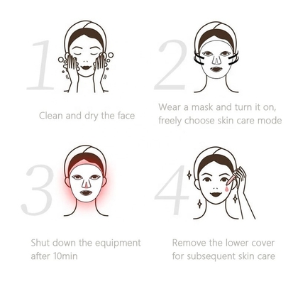Silicone LED Face Mask for Firming Customized Shapes and Product Net Weight 0.5kg