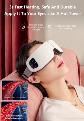 Wireless Eye Massager with Vibration Heat and Relaxing Music Product size 210*78*33mm