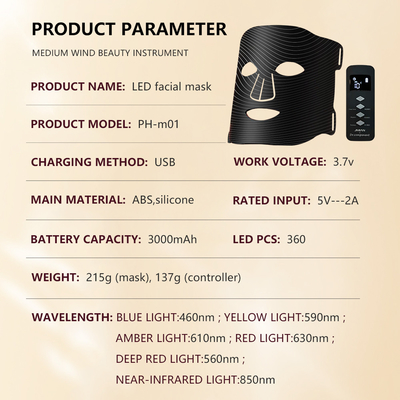 Deep Cleansing and Acne Treatment Facial Led Light Therapy Device with Compact Design