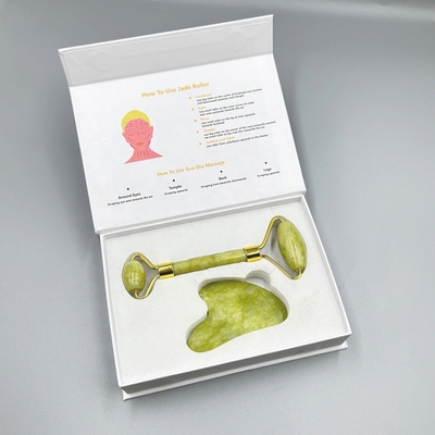 Real Stone Jade Roller and Gua Sha Set Portable Beauty Products for Face Rejuvenation