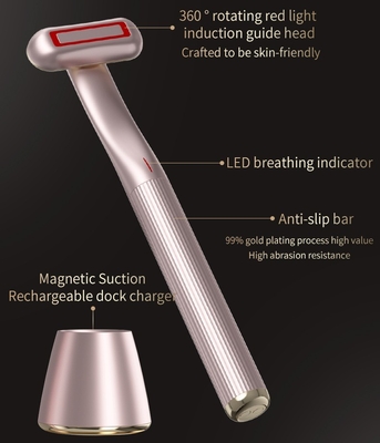 Red Light Therapy Wand EMS Face Eye Massage Beauty Instrument Pen for Wrinkle Lifting