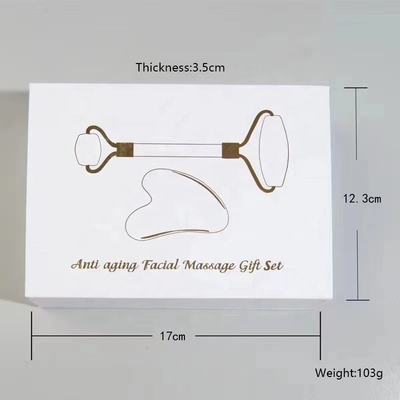 100% Natural Jade Stone Anti-Aging Jade Roller Gua Sha Set with Custom Logo EYE Design