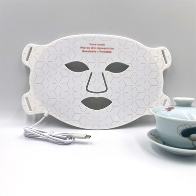 4 Color Light Silicone LED Light Face Therapy Mask for Acne Treatment Energy 46mv/cm2