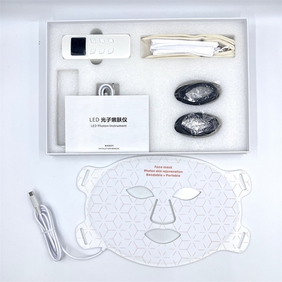 4 Color Light Silicone LED Light Face Therapy Mask for Acne Treatment Energy 46mv/cm2