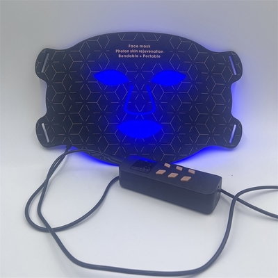 4 Color Light Silicone LED Light Face Therapy Mask for Acne Treatment Energy 46mv/cm2