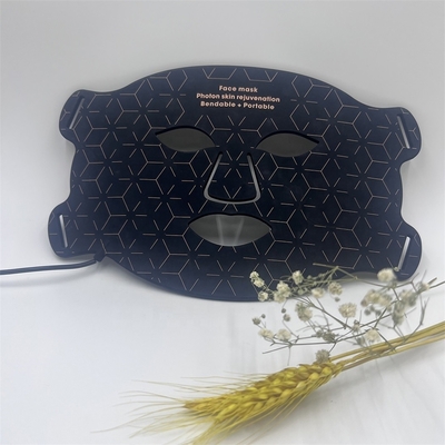 4 Color Light Silicone LED Light Face Therapy Mask for Acne Treatment Energy 46mv/cm2