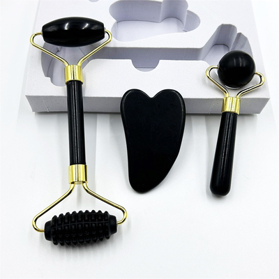 Face Neck Body Massage Roller with Gua Sha and Natural Jade Roller in Box