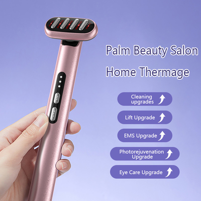 Anti Wrinkle Heated Eye Pen Massager with Red Light Vibration Ems and Type C Plugs