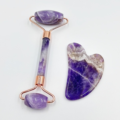Custom Branded Box Resin Jade Roller and Xiuyan Stone Jade Massage Roller for Eyes