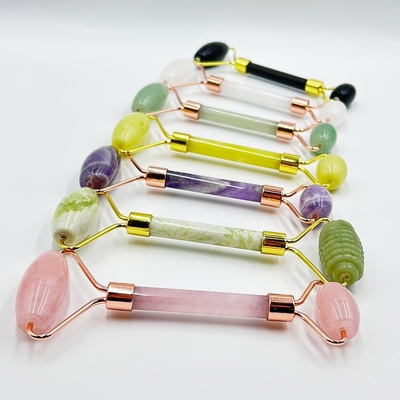 Jade Roller Gua Sha Set 100% Natural Home Facial Ice Roller with Jade Stone and Custom Box