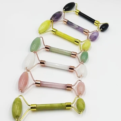 Jade Roller Gua Sha Set 100% Natural Home Facial Ice Roller with Jade Stone and Custom Box