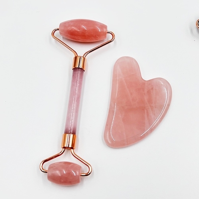 Jade Roller Gua Sha Set 100% Natural Home Facial Ice Roller with Jade Stone and Custom Box
