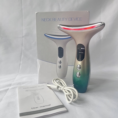 Multi-Function Beauty Eqiupment Neck Face Massage EMS Heated Vibration Beauty Device