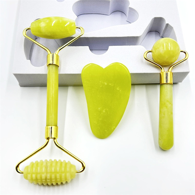 Home Natural Jade Gua Sha Stone Board Portable Neck Massager Anti-Puffiness Face Lift