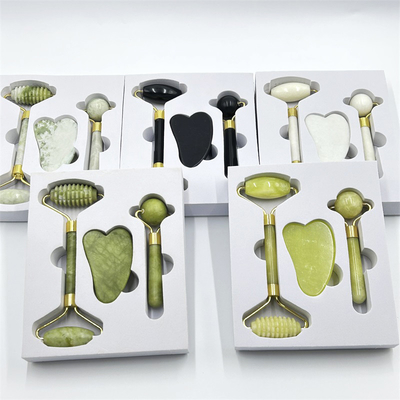 Home Natural Jade Gua Sha Stone Board Portable Neck Massager Anti-Puffiness Face Lift
