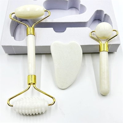 Home Natural Jade Gua Sha Stone Board Portable Neck Massager Anti-Puffiness Face Lift