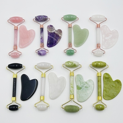 Custom Logo Agate Gua Sha Stone Facial Massager for Face Healthcare Massage Roller