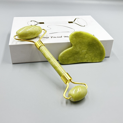 Beauty Ice Face Roller Silicone Jade Roller and Gus Sha Custom Box Sets Waterproof 0.8kg