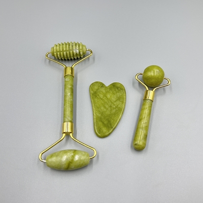 Jade Face Roller 6 in 1 Jade Stone Facial Roller Jade Roller Gua Sha Set for Face Care
