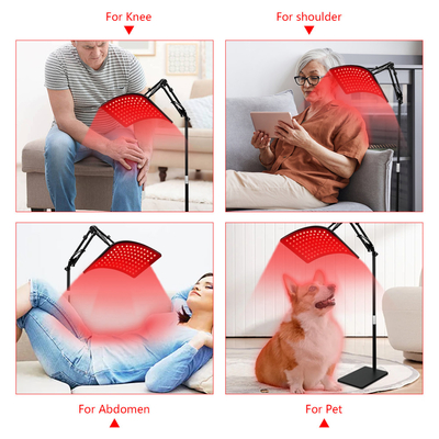 Pain Relief Red Light Therapy Panel with Stand and Customizable Output
