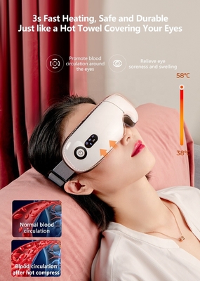 Relaxing Eye Care Mask with Hot Compress Temperature 38-40C and Warm Vibration Massage