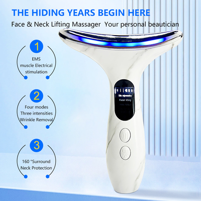 Rated Current 0.5A Neck Face Device for Anti-Wrinkle and Anti-Aging Electric Massage