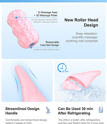 Target Area Eyes Cooling Face Roller Jade Massage Roller for Face and Neck Wrinkles
