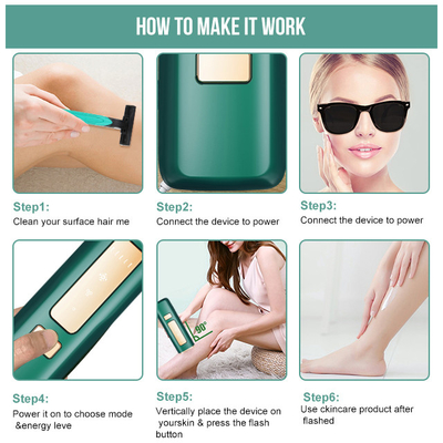 Get Rid of Hair Hassle Portable Ipl Hair Removal Device with 36w Power and Ice Cooling