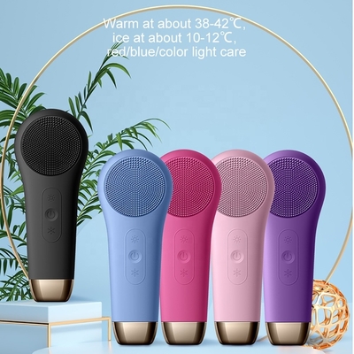 Blue Wrinkle Remover Silicone Facial Cleanser for Sensitive Skin and Acne USB Plugs Type