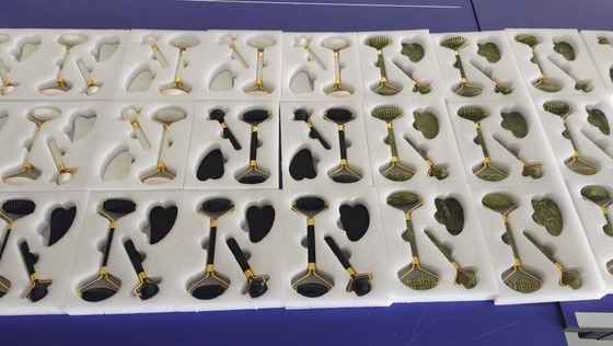 Natural Jade Roller Gua Sha Set For Home Perfect for Reducing Face and Neck Wrinkles