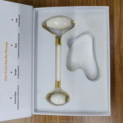 Waterproof Double Head Jade Roller Gua Sha Set for Smoothing Wrinkles and Skin Health
