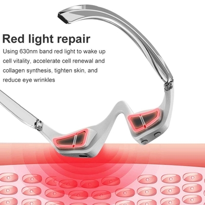 Home Plastic Vibration Led Red Light Therapy Device with Micro-current Ems Eye Massager