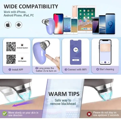 Facial Cleaner Blackhead Removal Tool with Camera Wi-Fi Mini Visible Vacuum in 2023