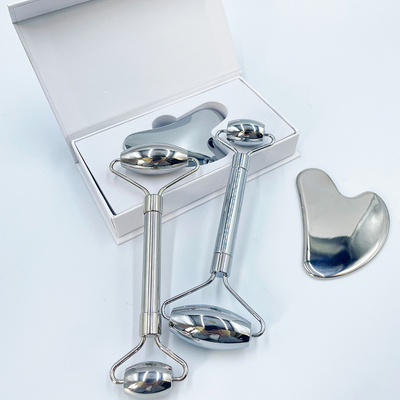 Custom Logo Stainless Steel Gua Sha Facial Massager for Neck and Face Target Area Eye