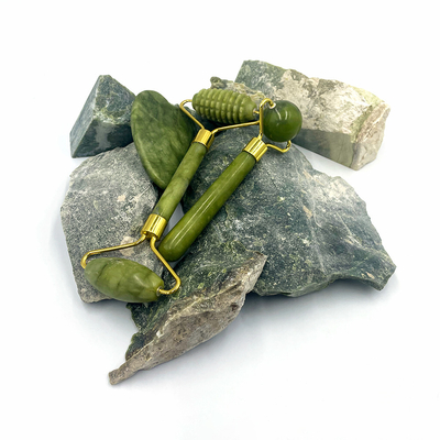 100% Natural Jade Roller and Guasha for Face Neck Body Massage Wrinkle Remover 2023