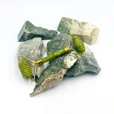 Massage Area Face Neck Body 2023 Natural Jade Roller and Gua Sha Set with Xiuyan Stone