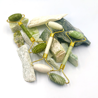 2023 Jade Roller and Gua Sha Set for Double Head Skin Care Massage Area Face Neck Body