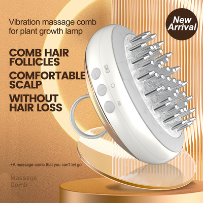Plastic Handle LED and Laser Technology Hair Growth Comb with Scalp Applicator
