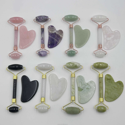 2023 Jade Roller Gua Sha Set 100% Natural Yin Yang Custom Cer Skin Facial Care for Home
