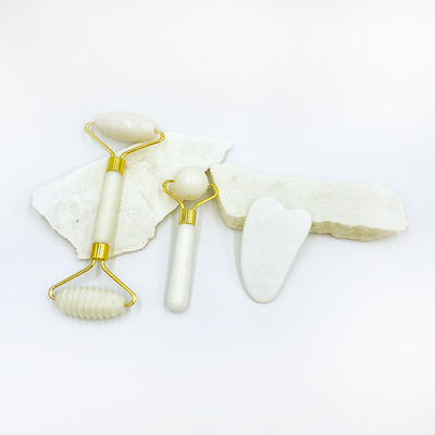 Facial Care Jade Roller and Piedra Gua Sha Set 100% Natural for Face Neck Body Massage