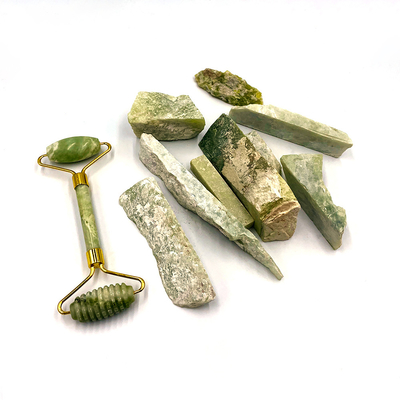 Facial Care Jade Roller and Piedra Gua Sha Set 100% Natural for Face Neck Body Massage