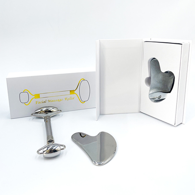 Custom Logo Gua Sha Stone Stainless Steel Facial Massager for Neck and Face For Home
