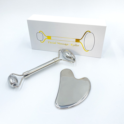 Custom Logo Gua Sha Stone Stainless Steel Facial Massager for Neck and Face For Home