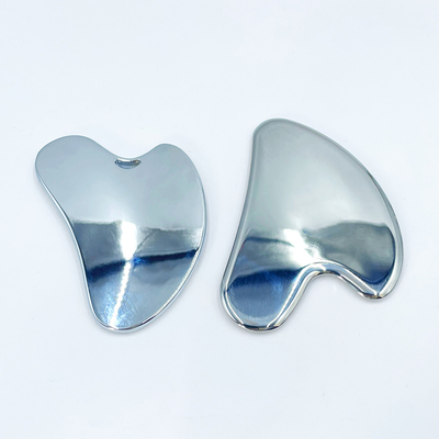 Custom Logo Gua Sha Stone Stainless Steel Facial Massager for Neck and Face For Home