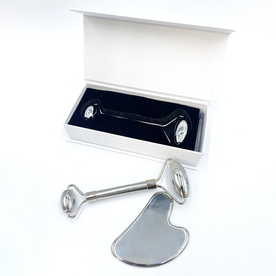 Custom Logo Gua Sha Stone Stainless Steel Facial Massager for Neck and Face For Home