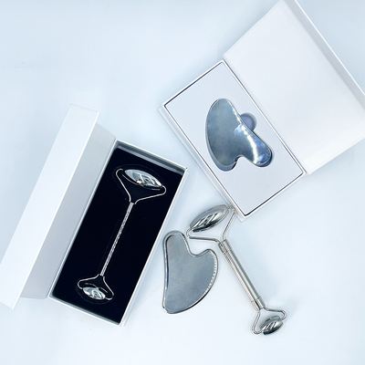 Green Face Healthcare Massage Roller Gua Sha Tool in 304 Stainless Steel with Custom Logo