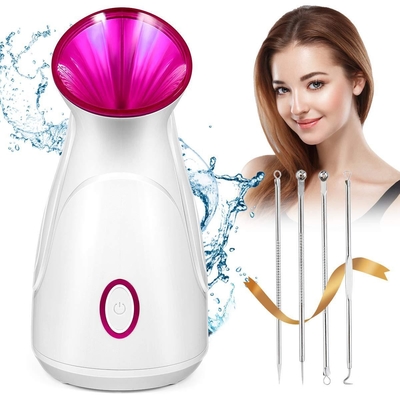Color Box Size 19.2*14*25.6cm Facial SPA Steamer with Lamp and High Temperature