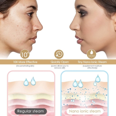 Color Box Size 19.2*14*25.6cm Facial SPA Steamer with Lamp and High Temperature